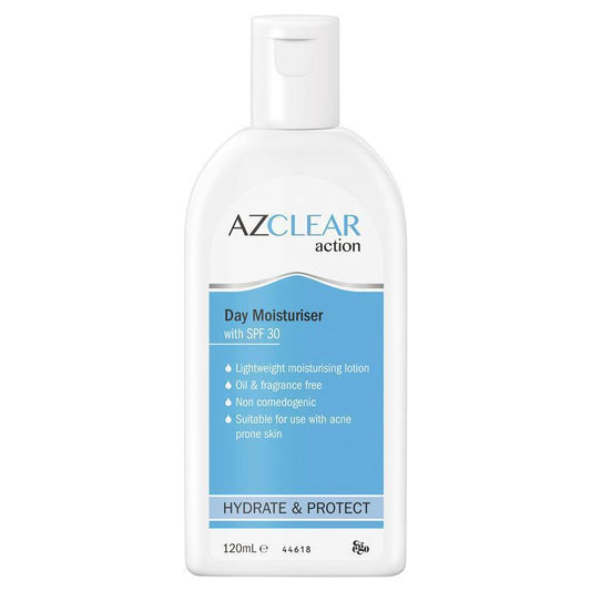 Ego Azclear Action Day Moisturiser SPF 30 - 120ml for Acne-Prone Skin