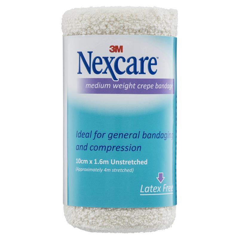 Nexcare Medium Crepe Bandage 100mm x 1.6m - Gentle Support & Compression-Auzzi Store