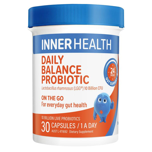 Inner Health Daily Balance Probiotic - 30 Capsules for Optimal Gut Health
