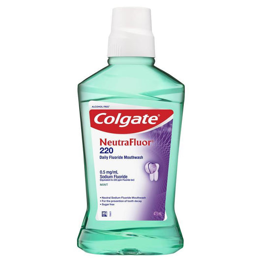 Colgate NeutraFluor 220 Daily Fluoride Mouthwash Mint 473mL - Alcohol-Free Protection-Auzzi Store