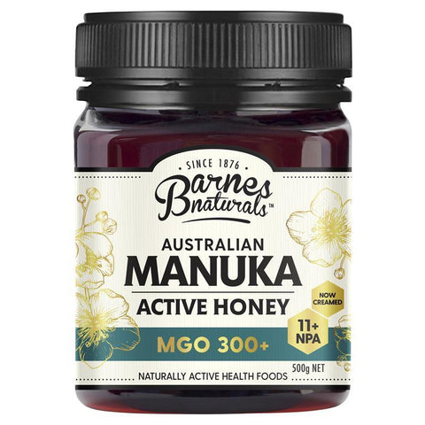 Barnes Naturals Pure Australian Manuka Honey 500g MGO 300+ - Auzzistore