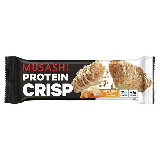 Musashi Protein Crisp Bar - White Chocolate Salted Caramel - 60g-Auzzi Store