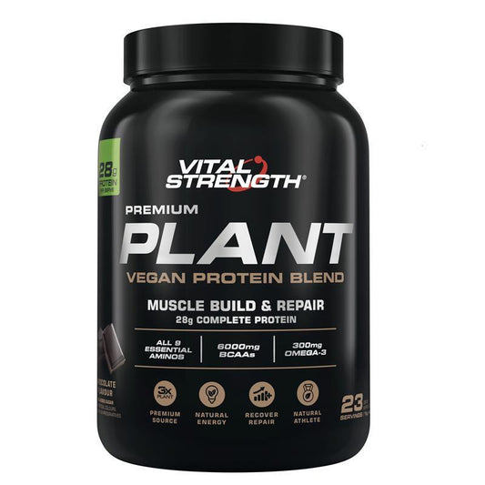 Vital Strength Plant Vegan Protein Chocolate 1kg - Premium Plant-Based Protein