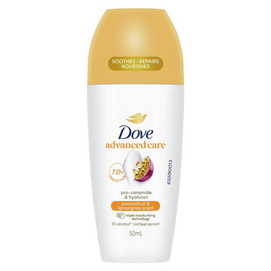 Dove Women Advanced Care Antiperspirant Deodorant 72h Roll On - Passionfruit 50ml - Auzzistore