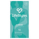 LifeStyles Large Fit Condoms 10 Pack, Natural Latex, Triple Tested – view 2