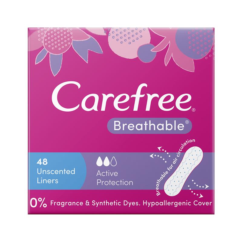 Carefree Breathable Unscented Panty Liners - 48 Pack for Daily Freshness - Auzzi Store