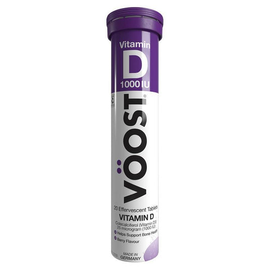 Voost Vitamin D Effervescent Tablets – 20 Berry, Bone & Immune Support