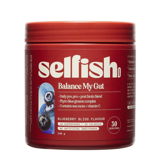 Selfish Balance My Gut Blueberry Bliss Flavour Gut Health Powder 240g