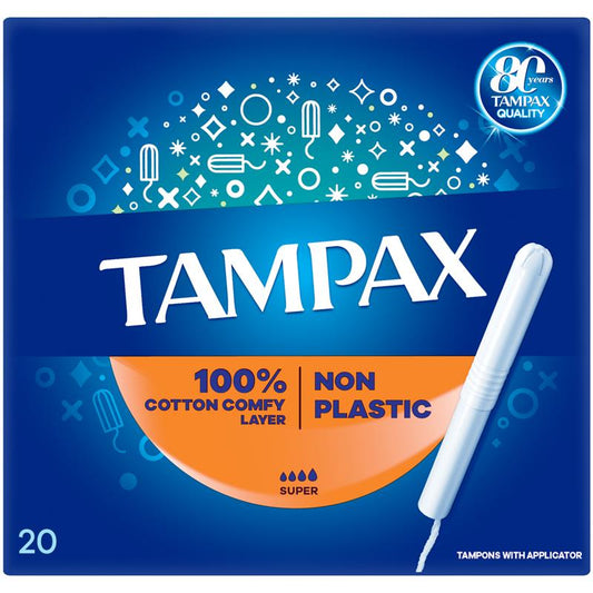 Tampax Super 14g Heavy Flow Tampons with Applicator - 20 Pack – view 2 - Auzzistore