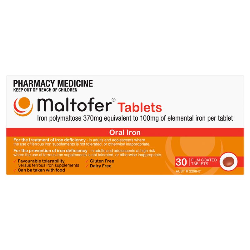 Maltofer Iron Supplement 100mg Polymaltose - 30 Tablets