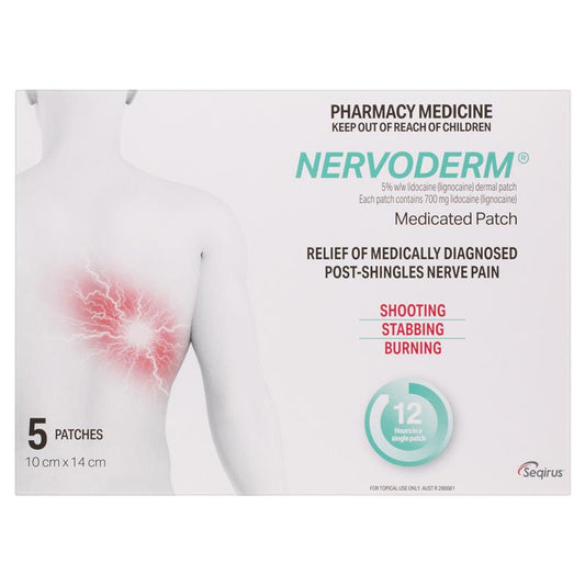 Nervoderm Lignocaine 5 Dermal Patch - 5 Pack - Auzzi Store