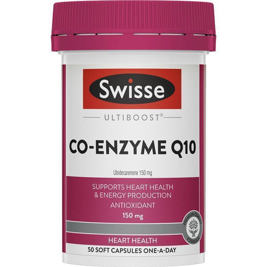 Swisse Ultiboost Co-Enzyme Q10 150mg - 50 Capsules for Heart Health-Auzzi Store