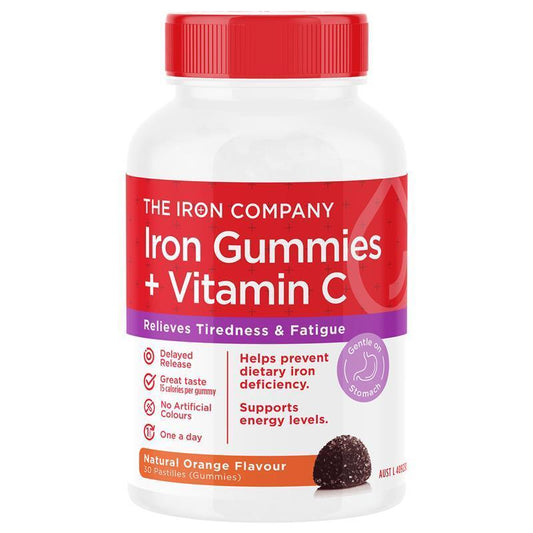 The Iron Company Iron + Vitamin C Gummies Orange - 30 Gummies