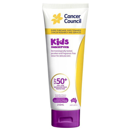 Cancer Council SPF 50+ Kids Sunscreen 250ml Tube-Auzzi Store