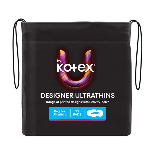 U by Kotex Designer Series Ultrathin Wings Pads, Regular, 22 Pads – view 2 - Auzzistore