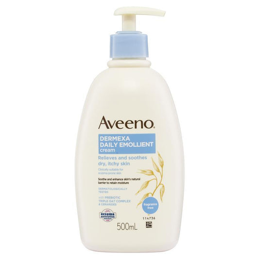 Aveeno Dermexa Daily Emollient Fragrance Free Body Cream - 500ml