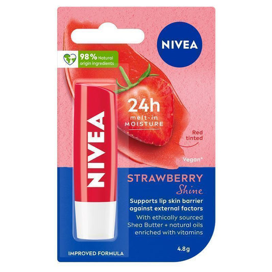 NIVEA Strawberry Shine Limited Edition Lip Balm - 4.8g - Auzzi Store