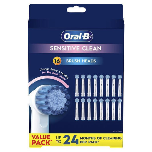 Oral-B Sensitive Clean Electric Toothbrush Replacement Heads - 16 Pack