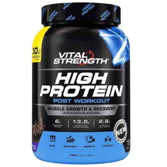 Vital Strength High Protein Chocolate 750g - Post Workout Nutrition