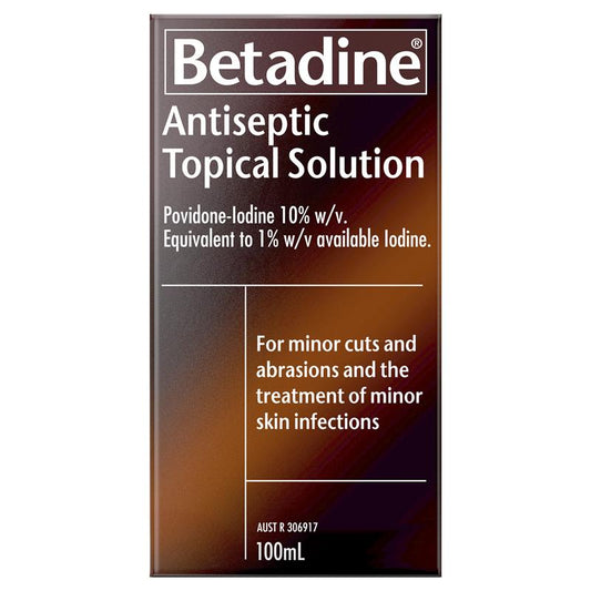 Betadine Antiseptic Topical Solution - 100mL-Auzzi Store