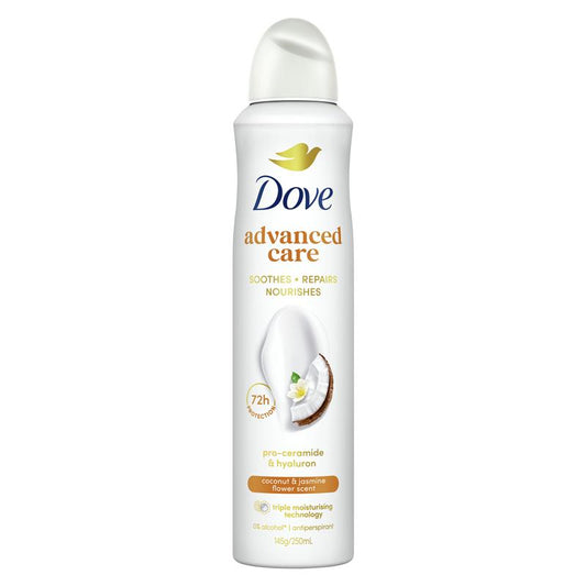 Dove Advanced Care Coconut & Jasmine Antiperspirant Deodorant Spray 250ml - Auzzistore