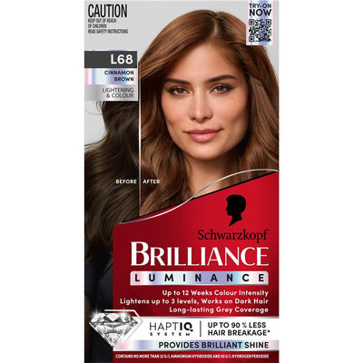 Schwarzkopf Brilliance L68 Cinnamon Brown - One-Step Colour & Lightening