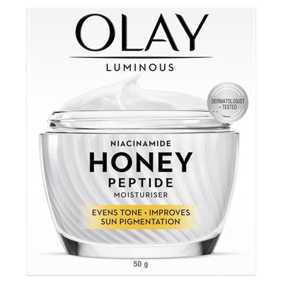 Olay Luminous Niacinamide Honey Peptide Moisturiser 50g - Brightening Formula