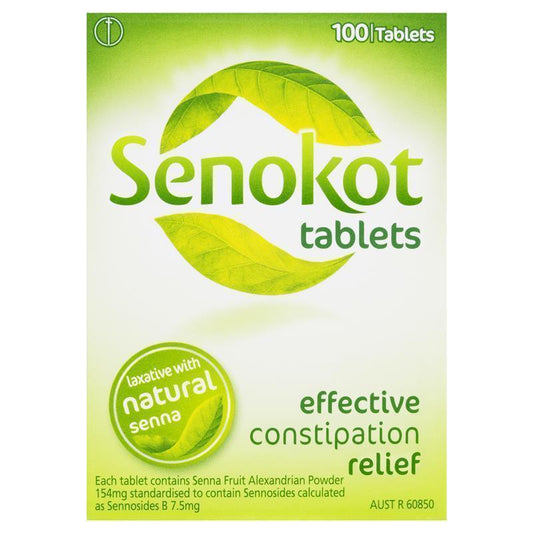 Senokot Tablets for Constipation Relief 100 Pack - Natural Laxative with Senna-Auzzi Store