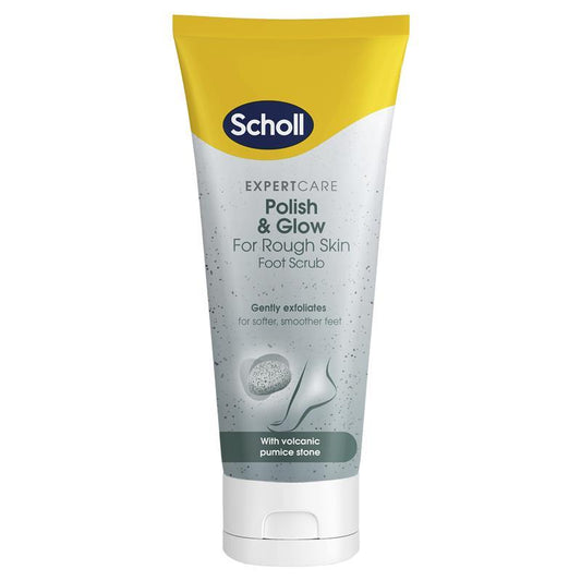 Scholl ExpertCare Polish & Glow Foot Scrub 75ml - Exfoliate for Smooth Feet - Auzzistore