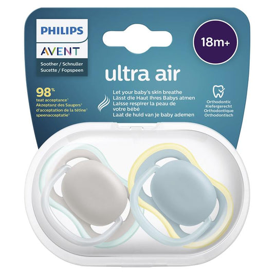 Avent Ultra Air Soother Night Time Glow 18+ Months - 2 Pack - Auzzistore