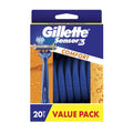 Gillette Sensor 3 Disposable Razors - 20 Pack