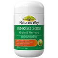 Nature's Way Ginkgo 2000 Brain & Memory 120 Tablets - Cognitive Support