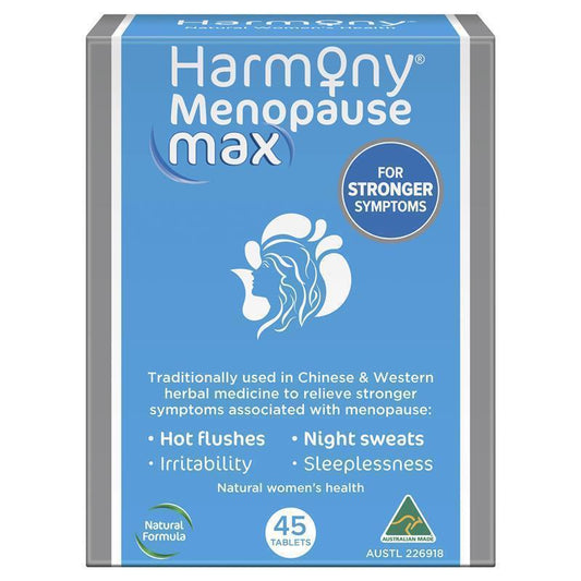 Harmony Menopause Max 45 Tablets - Relief for Intense Menopause Symptoms - Auzzi Store