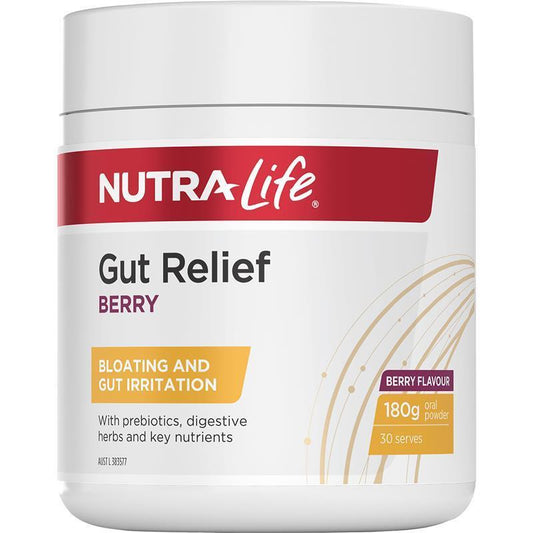 Nutra-Life Gut Relief Berry 180g - Natural Digestive Support