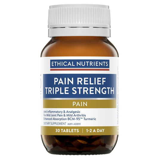 Ethical Nutrients Pain Relief Triple Strength 30 Tablets - Natural Anti-Inflammatory Support-Auzzi Store