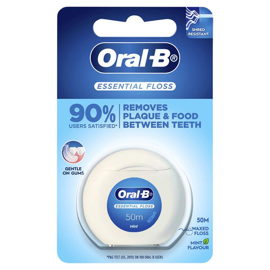 Oral-B Waxed Mint Dental Floss - 50m for Effective Cleaning-Auzzi Store