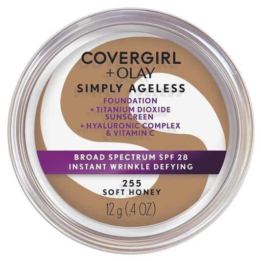 Covergirl Simply Ageless Instant Wrinkle Defying Foundation 255 Soft Honey 12g - Youthful Glow