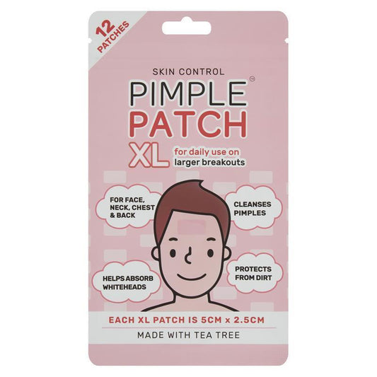 Skin Control Pimple Patch XL - 12 Pack for Effective Acne Treatment