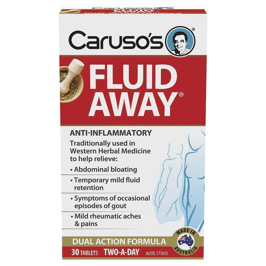 Caruso's Fluid Away 30 Tablets - Relieve Mild Fluid Retention-Auzzi Store