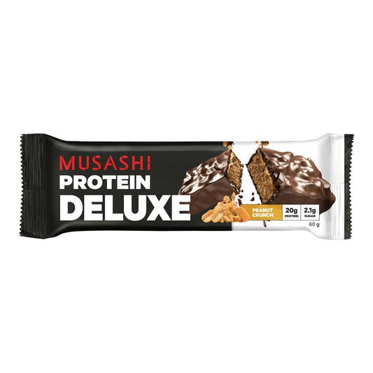 Musashi Deluxe Protein Bar Peanut Crunch 60g - Delicious High Protein Snack - Auzzi Store
