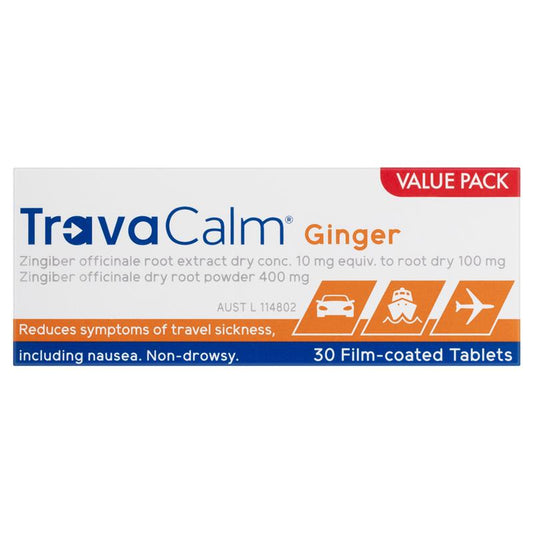 Travacalm Ginger Tablets - 30 Count for Natural Relief – view 2