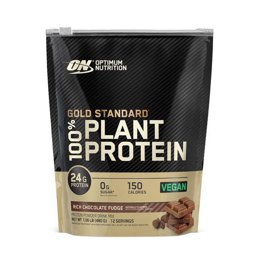 Optimum Nutrition Gold Standard 100% Plant Protein Chocolate 480g - High-Quality Plant-Based Protein