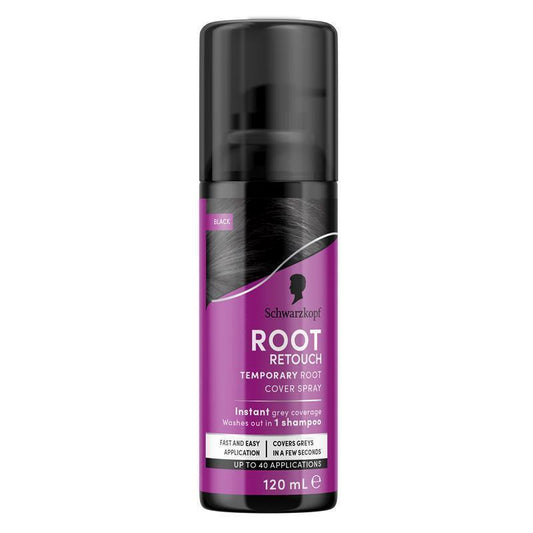 Schwarzkopf Root Retoucher Black Spray 120ml - Instant Grey Coverage - Auzzistore