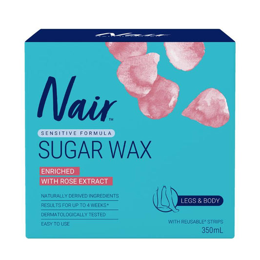 Nair Natural Origin Sugar Wax Rose 350ml - Gentle Hair Removal - Auzzi Store