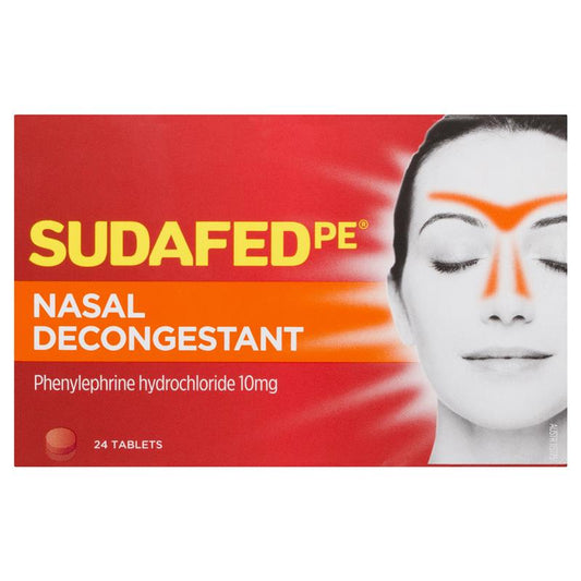 Sudafed PE Nasal Decongestant Tablets - 24 Pack for Fast Relief-Auzzi Store