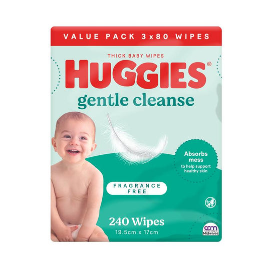 Huggies Fragrance Free Baby Wipes - 3 x 80 Wipes – view 2 - Auzzistore