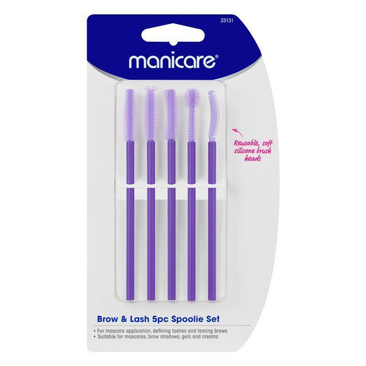 Manicare Brow & Lash Spoolie Set - 5pc for Perfect Brows and Lashes