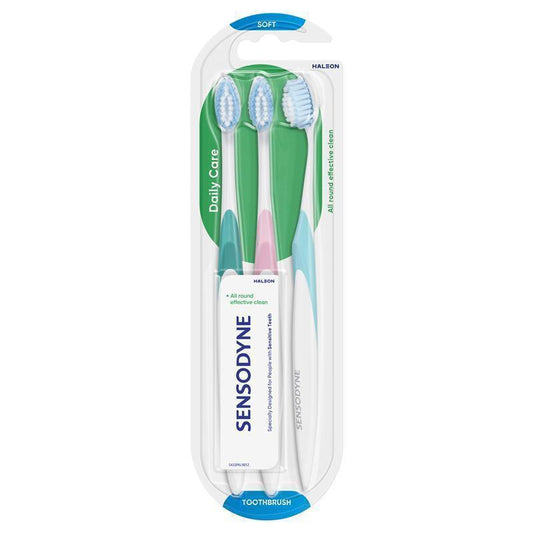 Sensodyne Sensitive Teeth Daily Care Soft Toothbrush 3 Pack - Everyday Protection for Sensitive Teeth - Auzzi Store