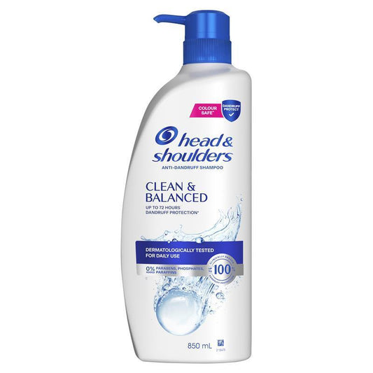 Head & Shoulders Clean & Balanced Anti-Dandruff Shampoo 850ml