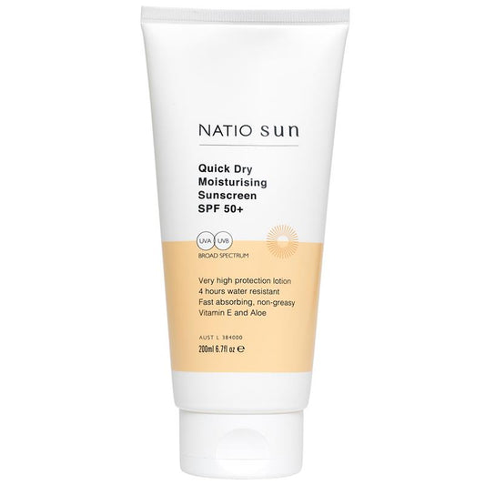 Natio Quick Dry Moisturising Sunscreen SPF 50+ - 200ml